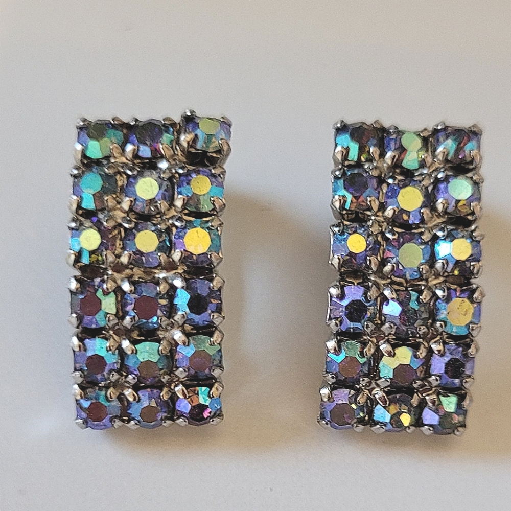 Vintage Continental Rhinestone earrings